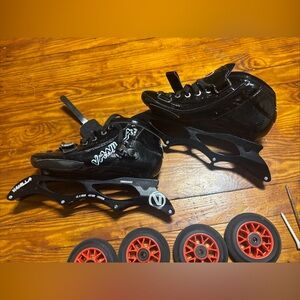 Kids Black Roller Shoes